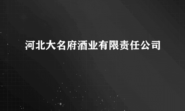 河北大名府酒业有限责任公司