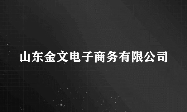 山东金文电子商务有限公司