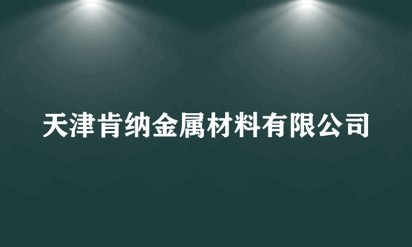 天津肯纳金属材料有限公司