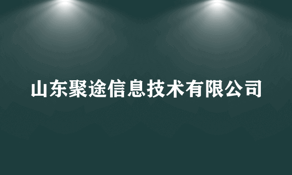 山东聚途信息技术有限公司