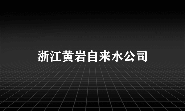 浙江黄岩自来水公司