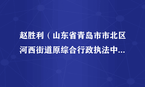 赵胜利（山东省青岛市市北区河西街道原综合行政执法中队中队长）