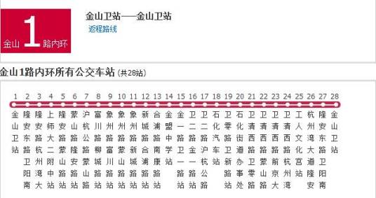 上海公交金山1路