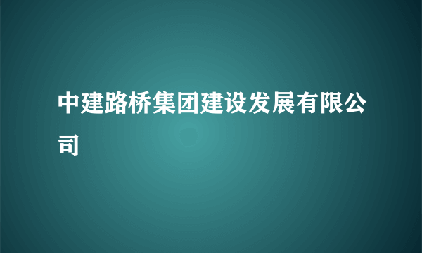 中建路桥集团建设发展有限公司