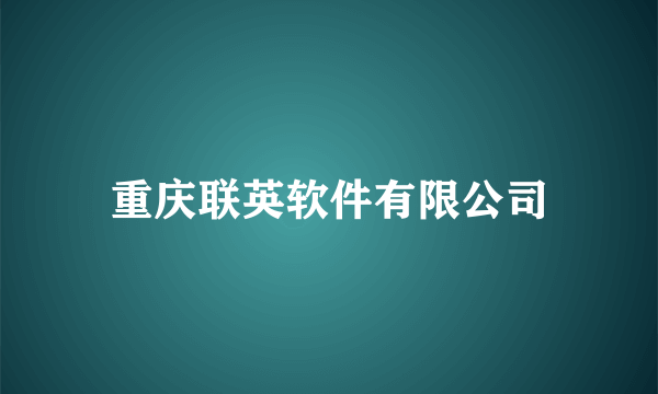 重庆联英软件有限公司