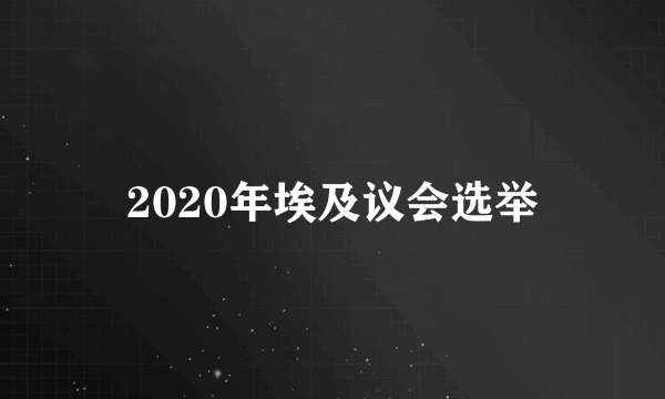 2020年埃及议会选举