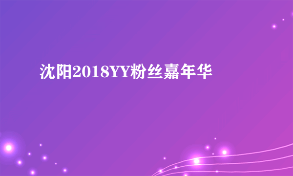 沈阳2018YY粉丝嘉年华