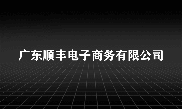 广东顺丰电子商务有限公司