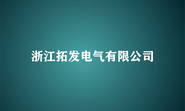 浙江拓发电气有限公司