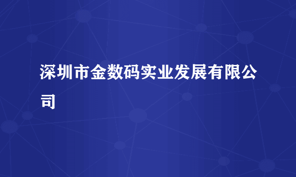 深圳市金数码实业发展有限公司