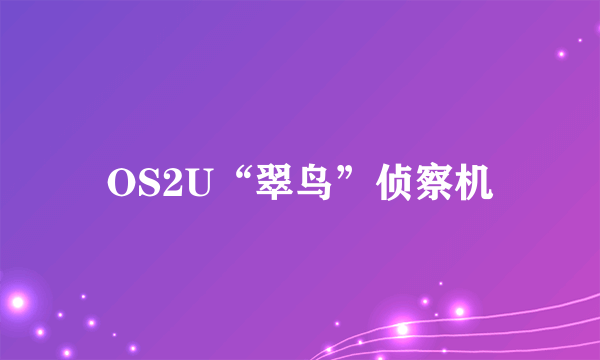 OS2U“翠鸟”侦察机