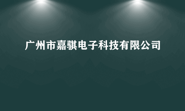 广州市嘉骐电子科技有限公司