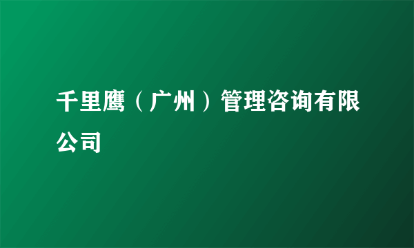 千里鹰（广州）管理咨询有限公司