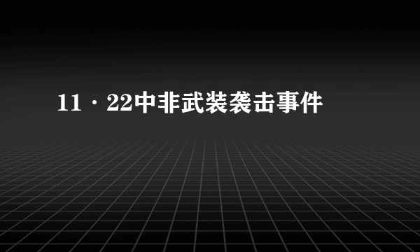 11·22中非武装袭击事件