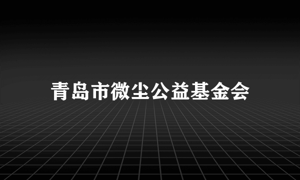 青岛市微尘公益基金会