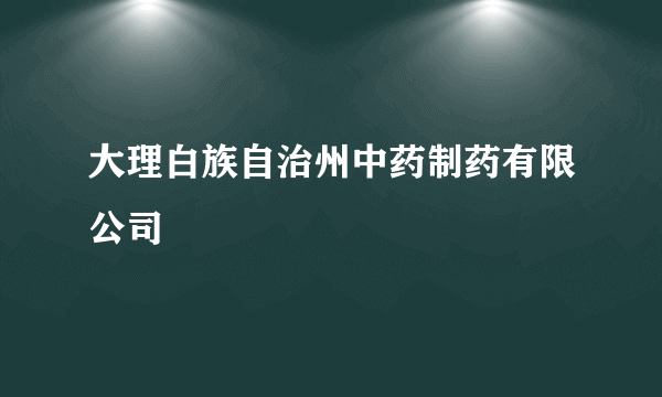 大理白族自治州中药制药有限公司