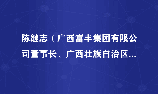 陈继志（广西富丰集团有限公司董事长、广西壮族自治区工商业联合会副主席）