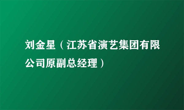 刘金星（江苏省演艺集团有限公司原副总经理）