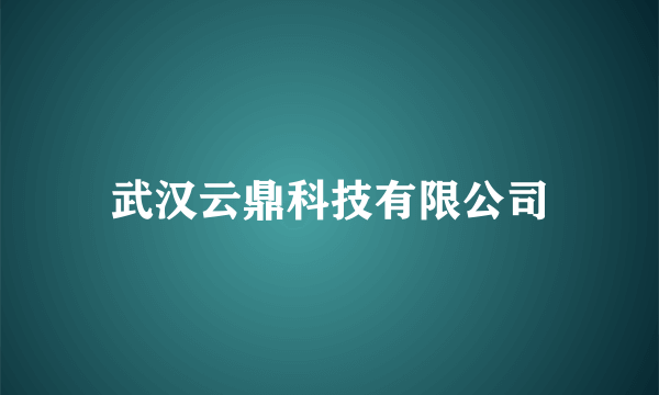 武汉云鼎科技有限公司