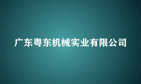 广东粤东机械实业有限公司