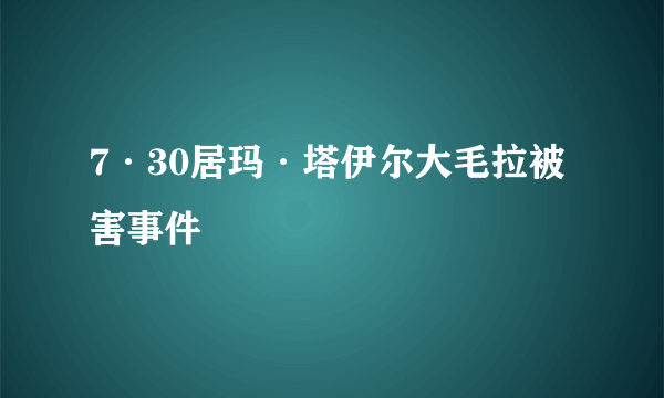 7·30居玛·塔伊尔大毛拉被害事件