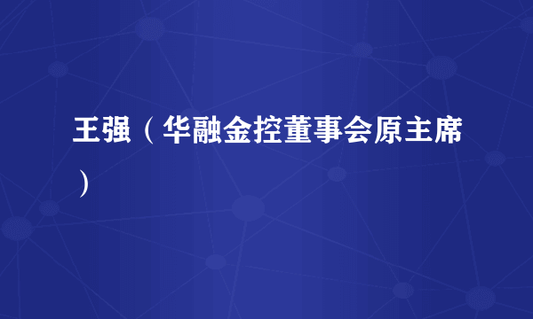 王强（华融金控董事会原主席）