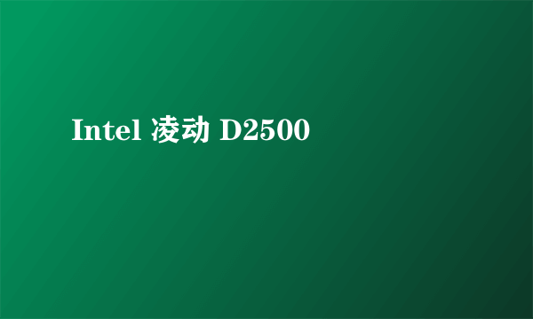 Intel 凌动 D2500