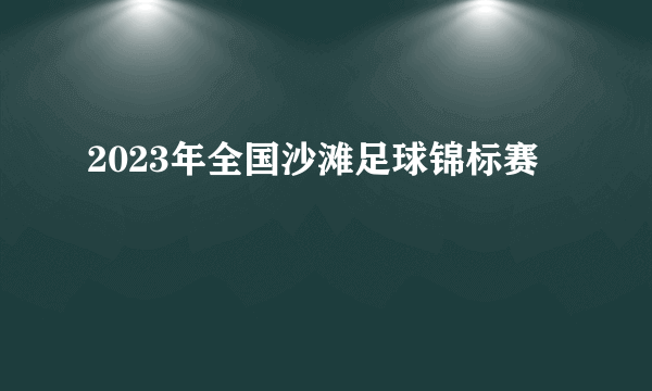 2023年全国沙滩足球锦标赛