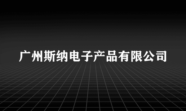 广州斯纳电子产品有限公司