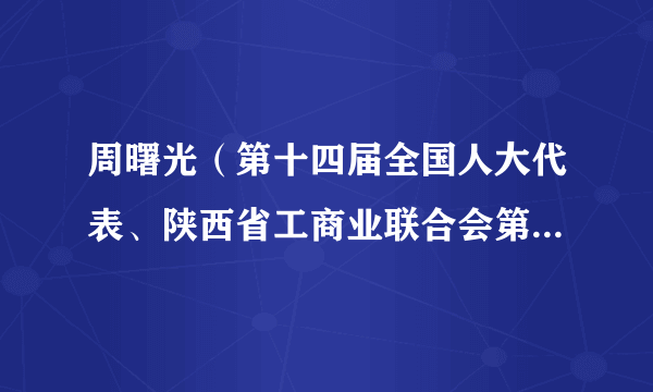 周曙光（第十四届全国人大代表、陕西省工商业联合会第十三届执行委员会副主席）