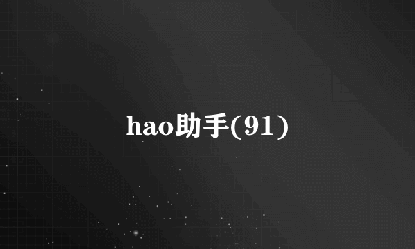 hao助手(91)