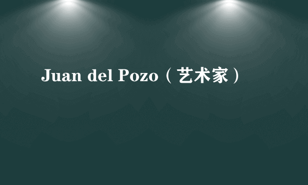 Juan del Pozo（艺术家）