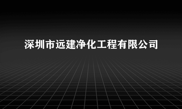 深圳市远建净化工程有限公司