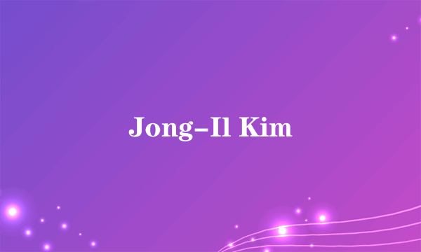 Jong-Il Kim