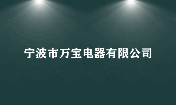 宁波市万宝电器有限公司