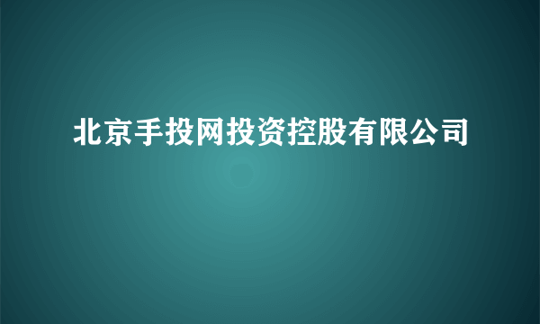 北京手投网投资控股有限公司