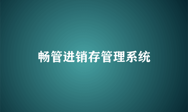 畅管进销存管理系统