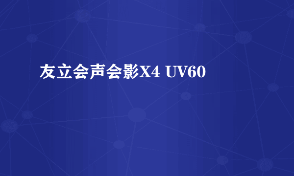 友立会声会影X4 UV60