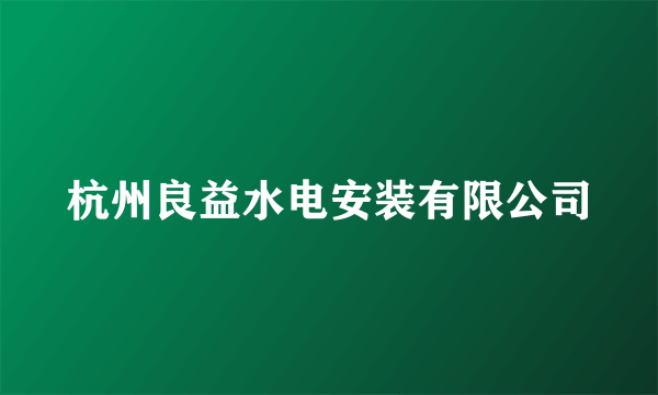 杭州良益水电安装有限公司