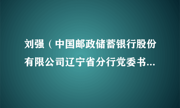 刘强（中国邮政储蓄银行股份有限公司辽宁省分行党委书记、行长）