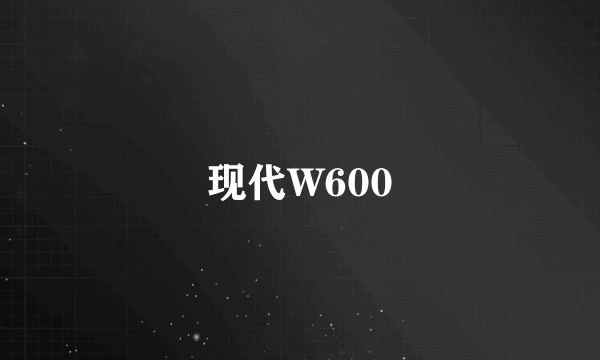 现代W600