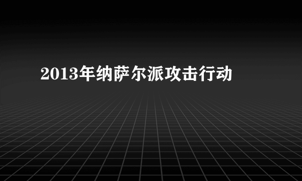 2013年纳萨尔派攻击行动