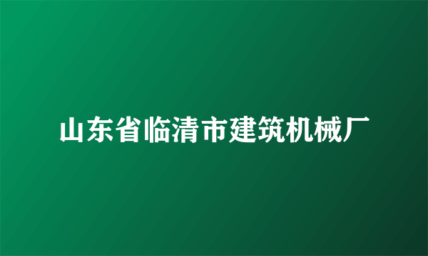 山东省临清市建筑机械厂