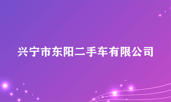 兴宁市东阳二手车有限公司