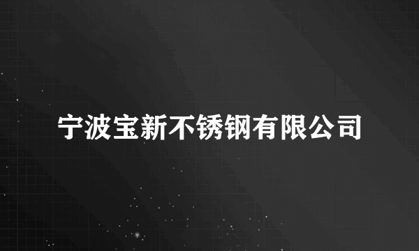 宁波宝新不锈钢有限公司