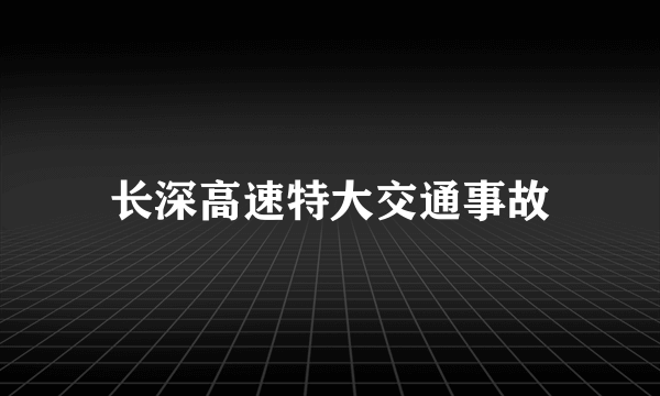 长深高速特大交通事故