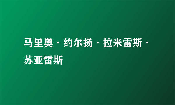 马里奥·约尔扬·拉米雷斯·苏亚雷斯