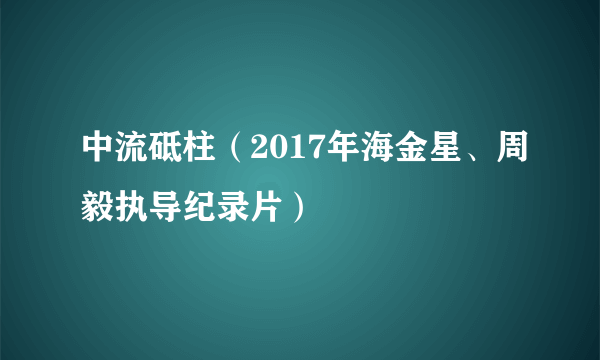 中流砥柱（2017年海金星、周毅执导纪录片）