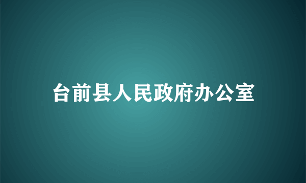 台前县人民政府办公室