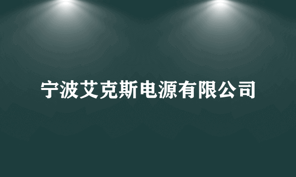 宁波艾克斯电源有限公司